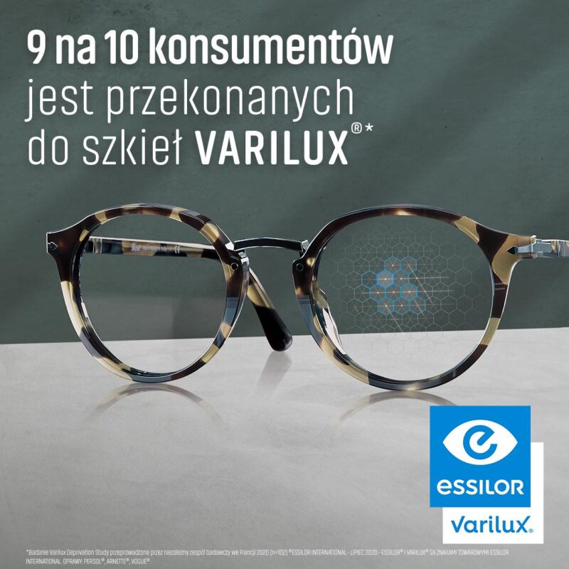 9 na 10 konsumentów jest przekonanych do szkieł progresywnych Varilux